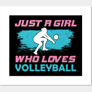 Just A Girl Who Loves Volleyball Posters and Art